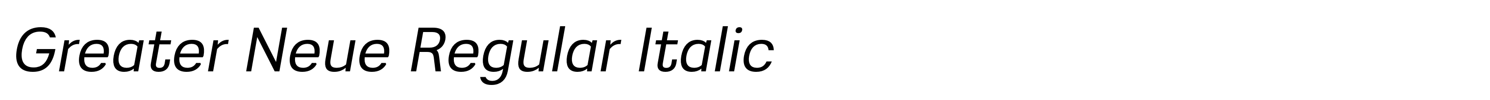 Greater Neue Regular Italic